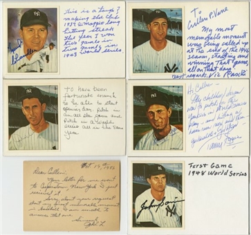 Large Collection of Former New York Yankees Signed Letters Describing Their Most Memorable Baseball Moments